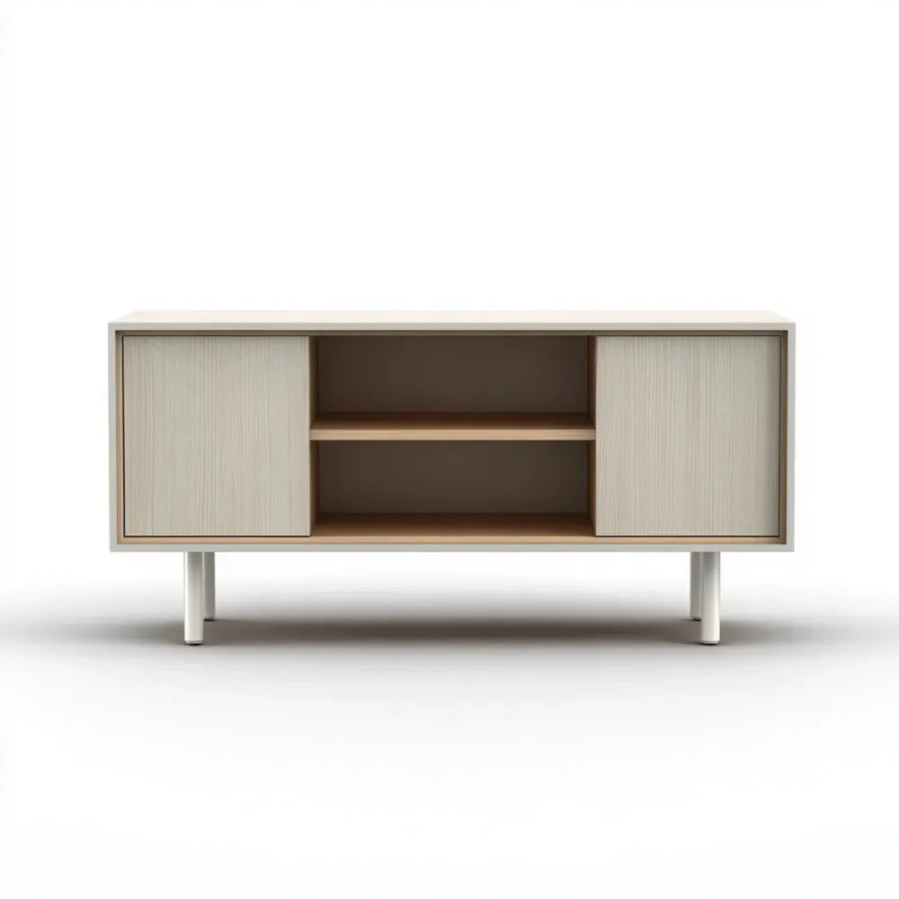 TV Stand 120x40x50 cm – White Oak – Minimalist Design